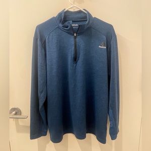Blue Reebok light weight quarter zip.